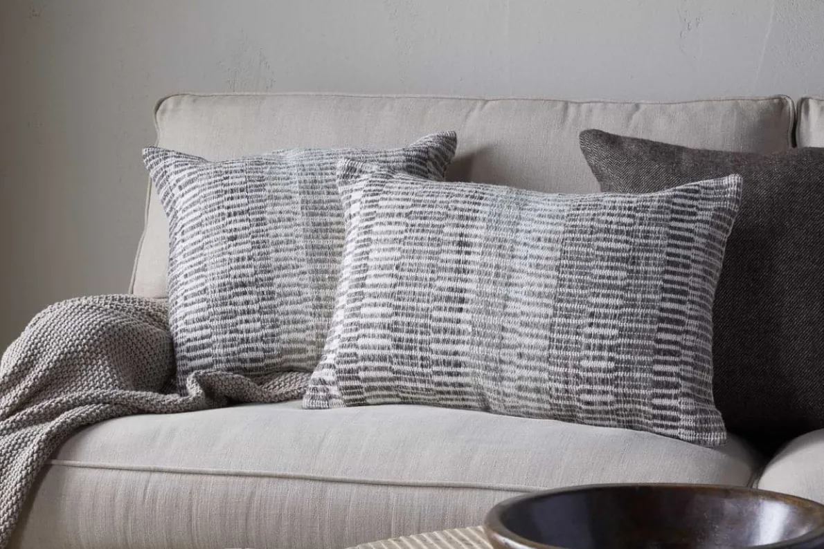 Aahna Wool Cushion Cover - Charcoal