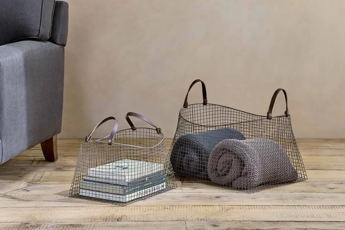 Adah Iron Baskets - Brown (Set of 2)