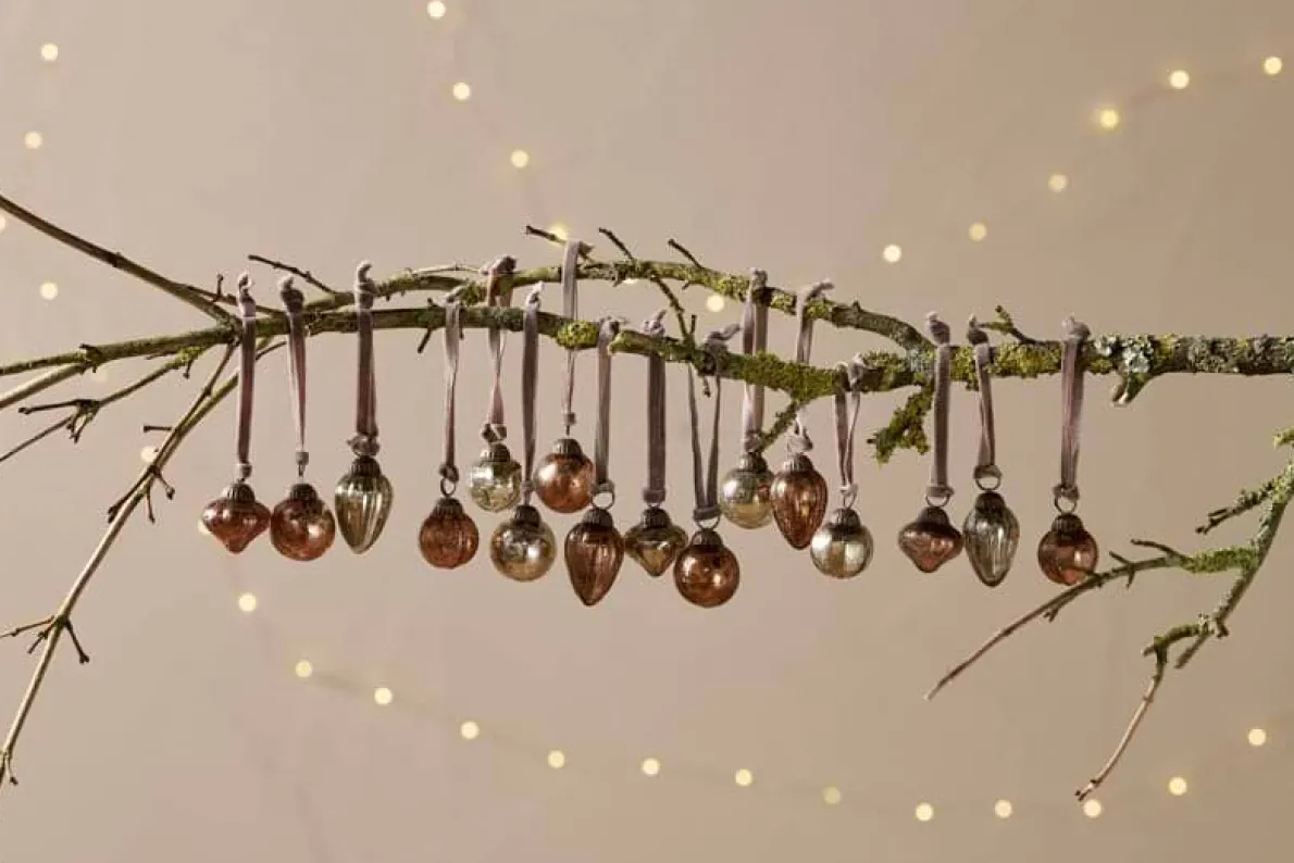 Adisa Bauble Jar - Antique Gold & Rust (Set of 16)