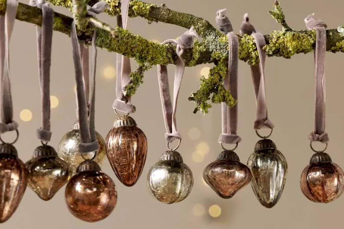 Adisa Bauble Jar - Antique Gold & Rust (Set of 16)