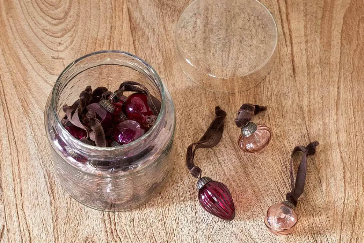 Adisa Bauble Jar - Ruby & Copper (Set of 16)