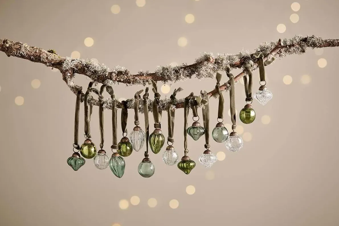 Adisa Bauble Jar - Mixed Green & Clear (Set of 16)