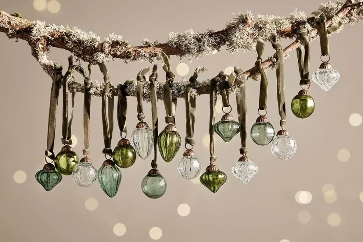 Adisa Bauble Jar - Mixed Green & Clear (Set of 16)