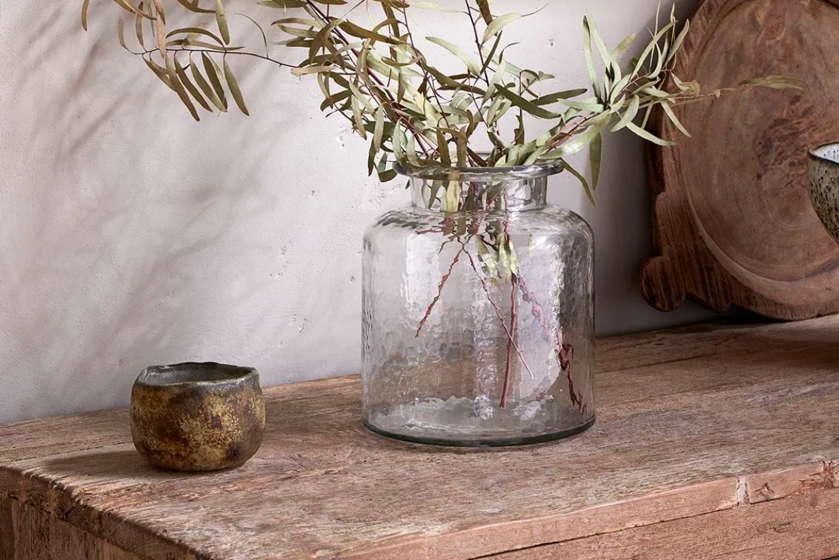 Akra Recycled Glass Vase - Clear