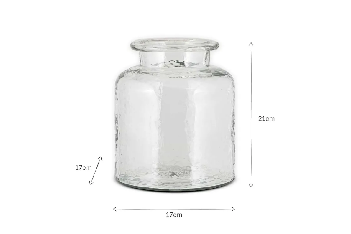 Akra Recycled Glass Vase - Clear