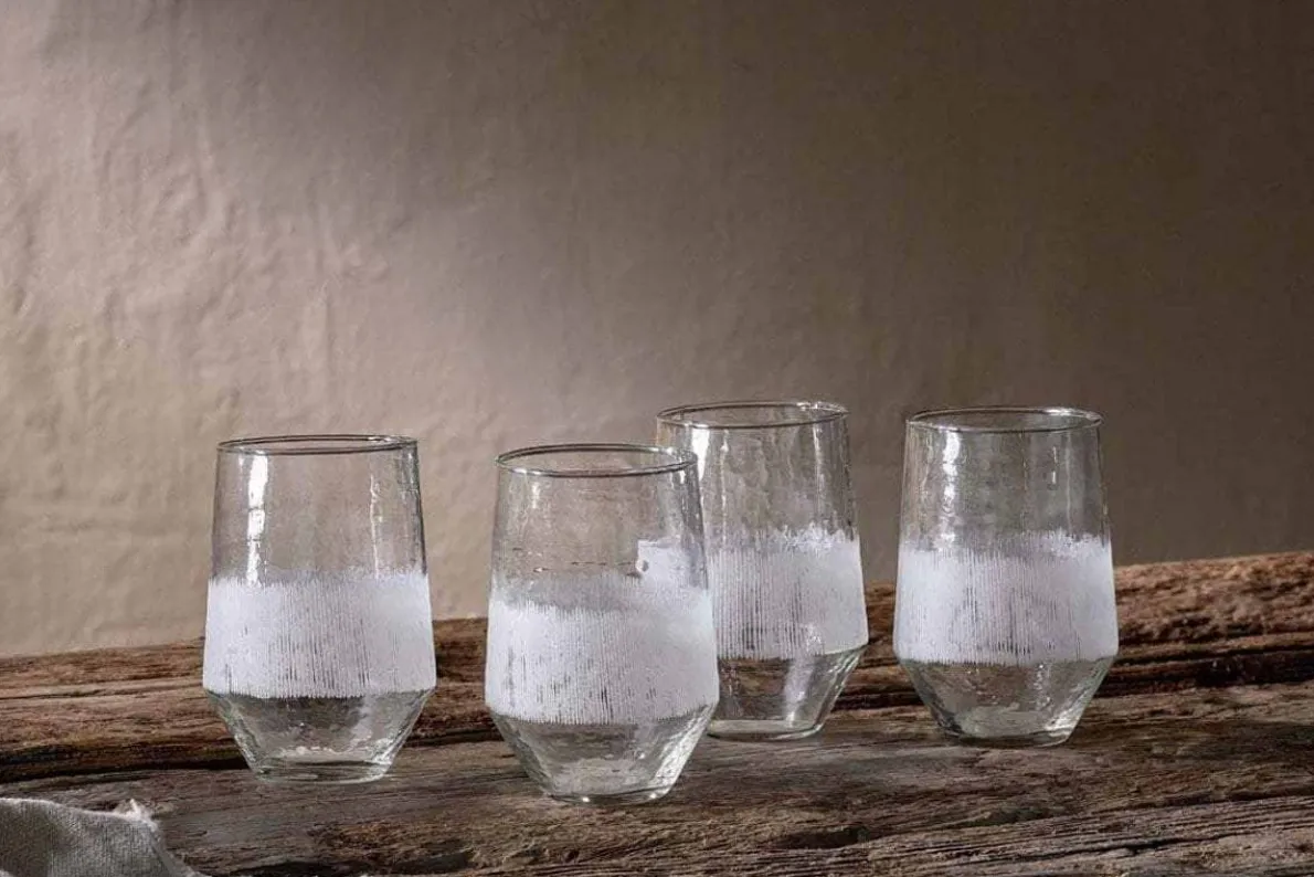 Anara Etched Tumbler - Clear - (Set of 4) - Large