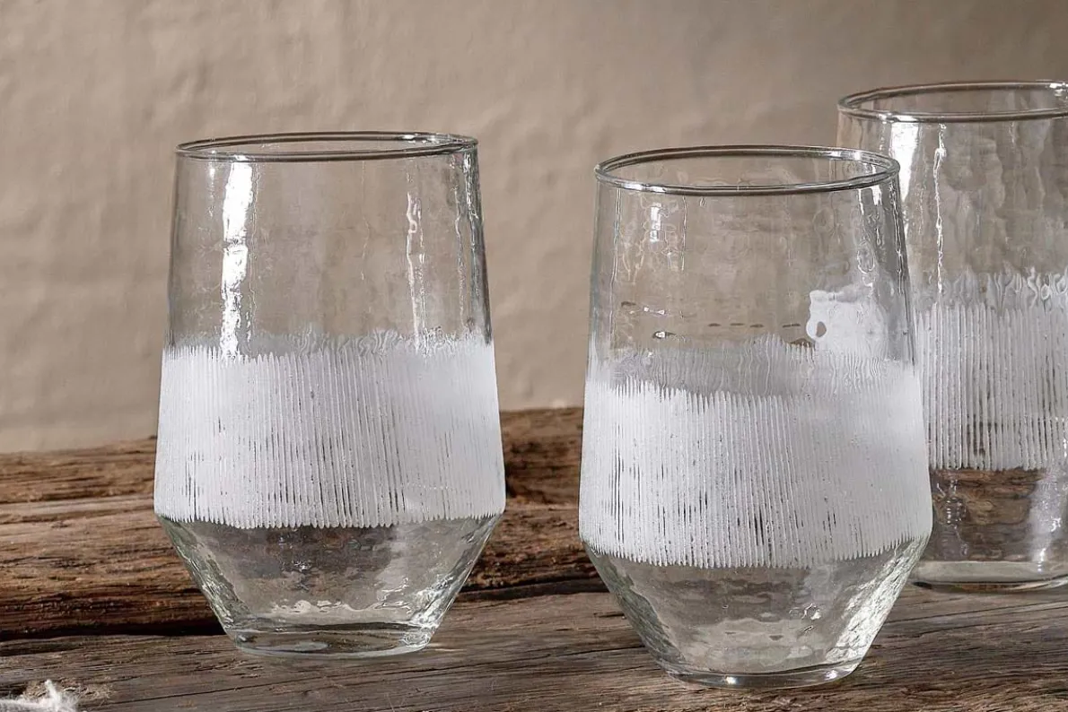 Anara Etched Tumbler - Clear - (Set of 4) - Large