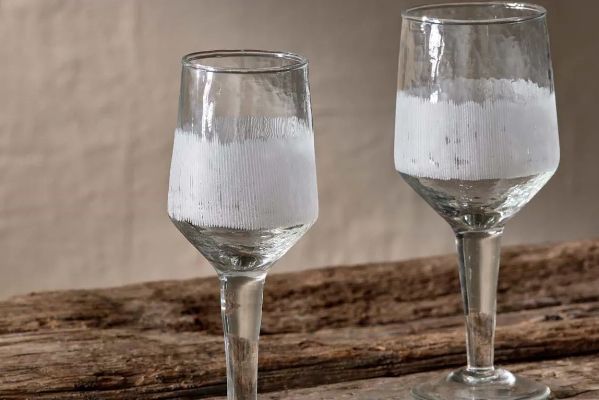 Anara Etched Wine Glass - Clear - (Set of 4) - Large