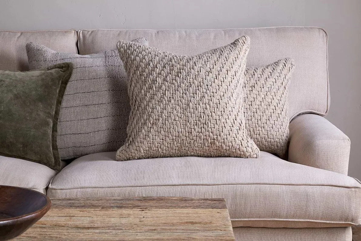 Atifa Cotton & Wool Cushion Cover - Natural