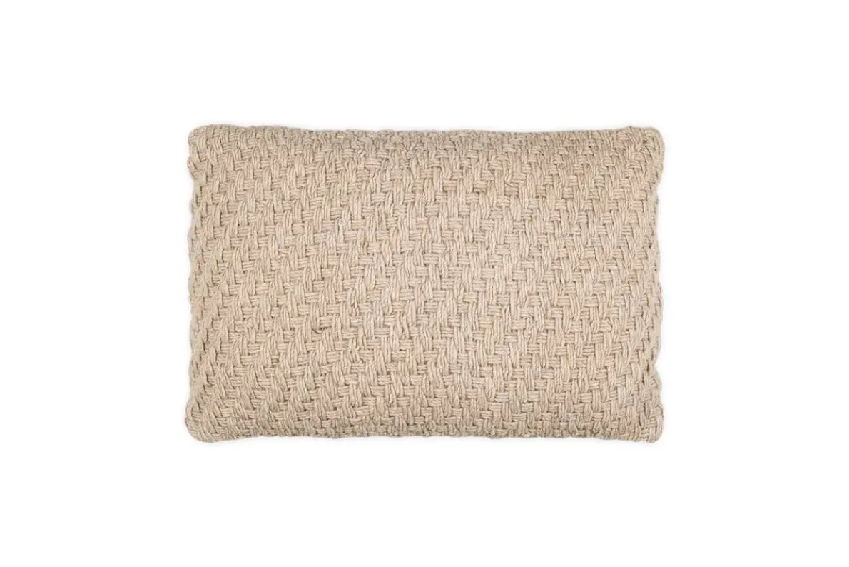 Atifa Cotton & Wool Cushion Cover - Natural