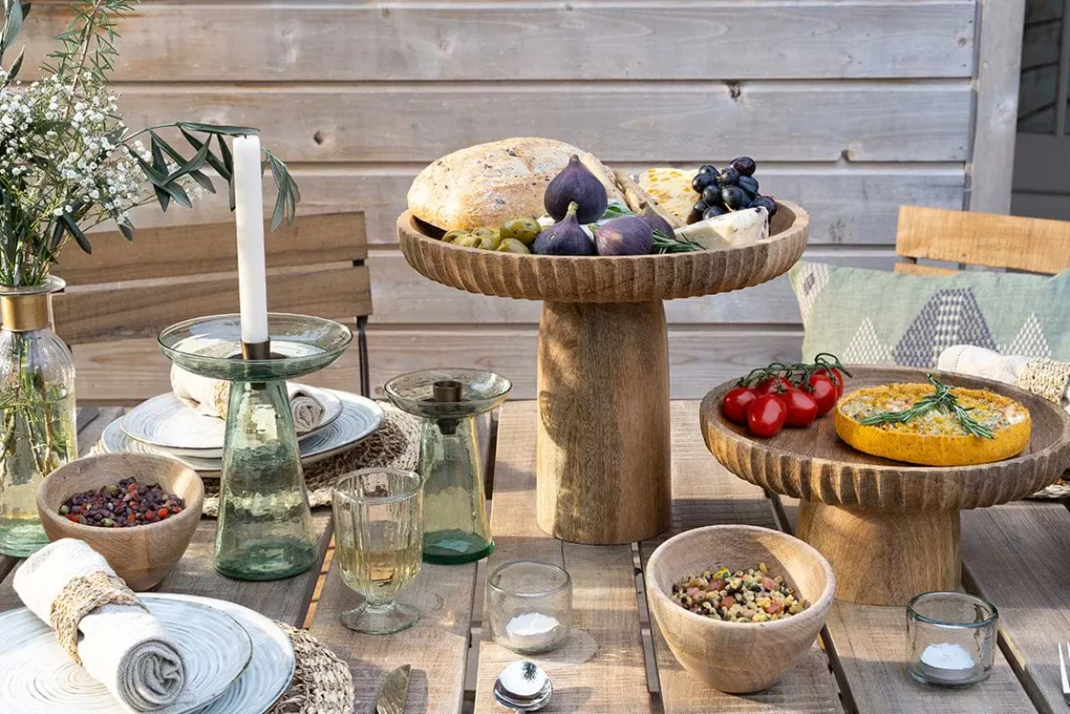 Avyn Recycled Glass Candle Holder - Sage Green