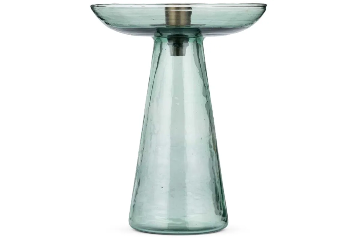 Avyn Recycled Glass Candle Holder - Sage Green