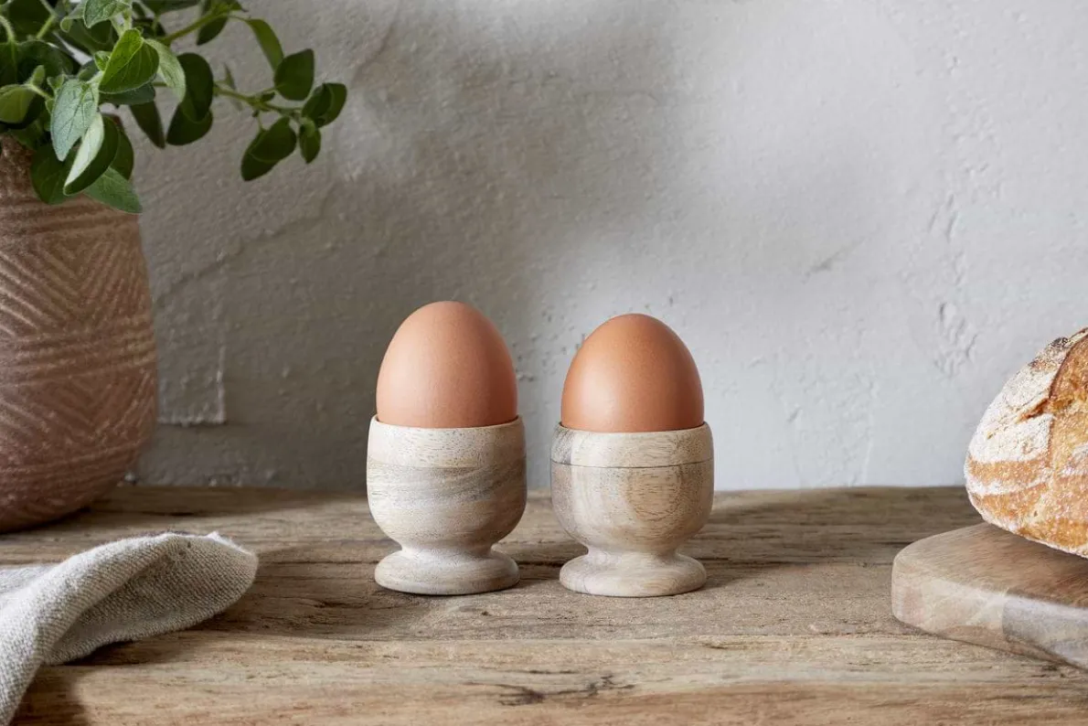 Awa Wooden Egg Cup - Natural - (Set of 2)