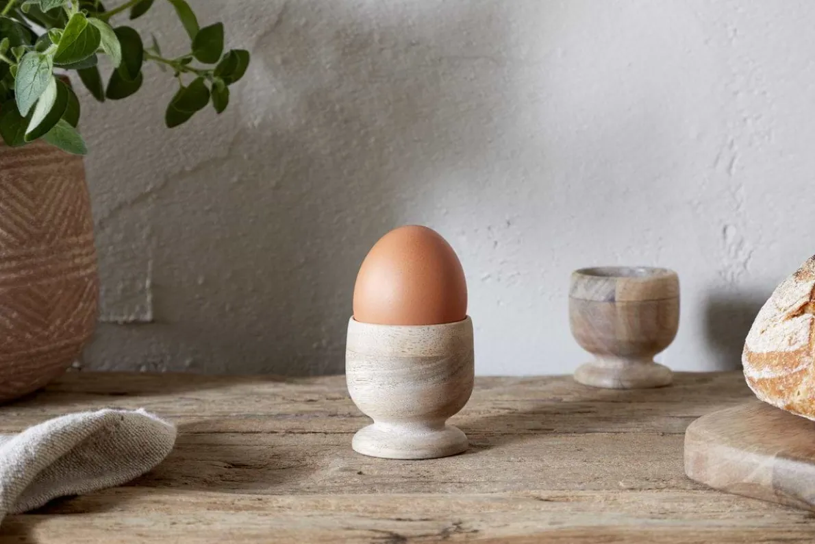 Awa Wooden Egg Cup - Natural - (Set of 2)