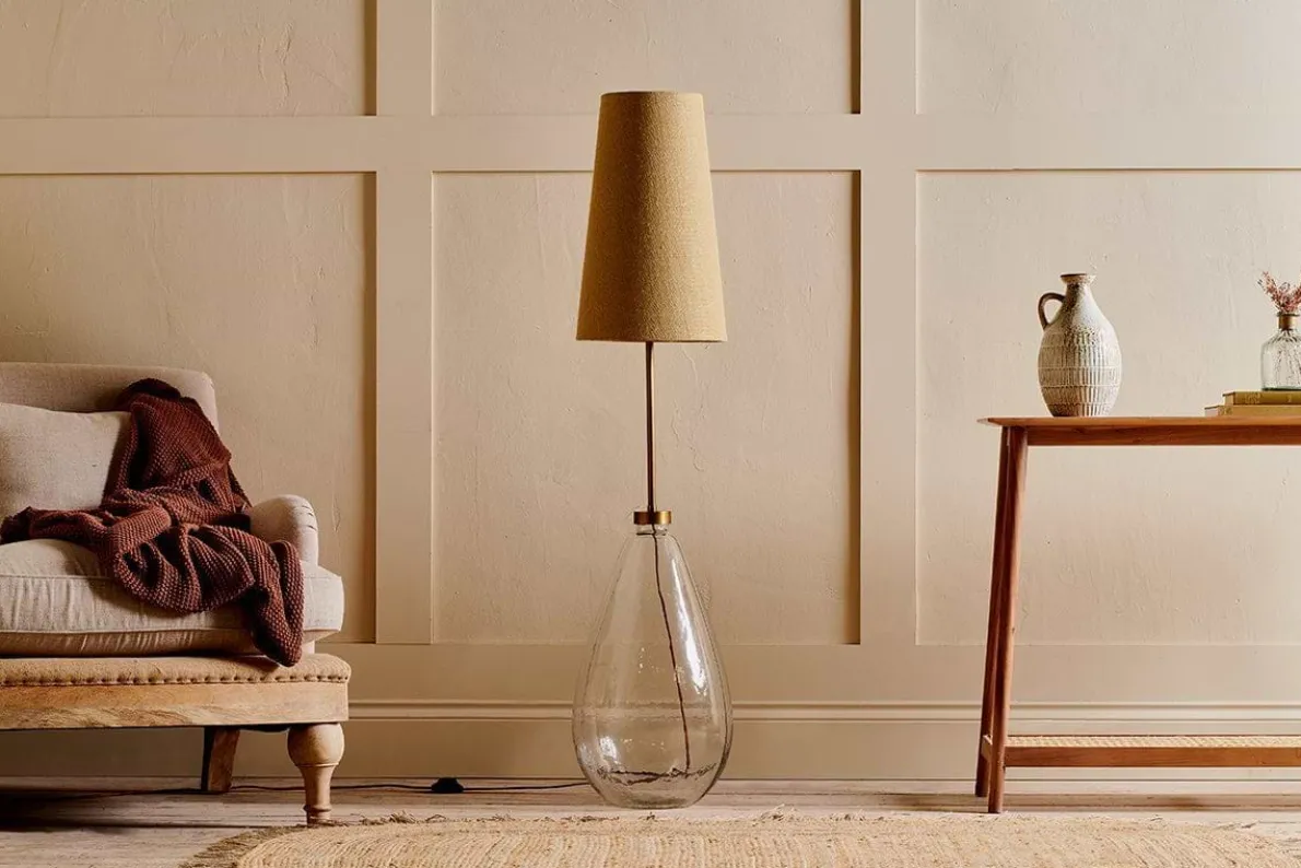 Baba Recycled Glass Floor Lamp - Clear