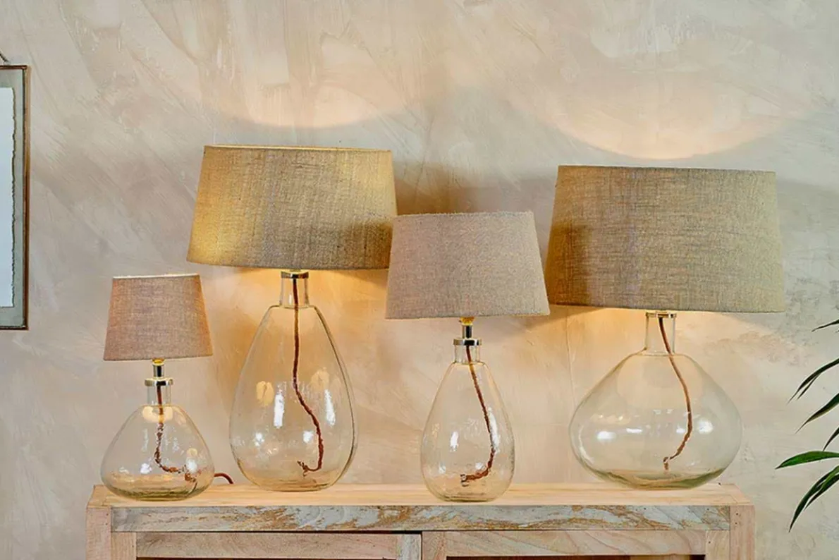 Baba Recycled Glass Lamp - Clear - Large Tall