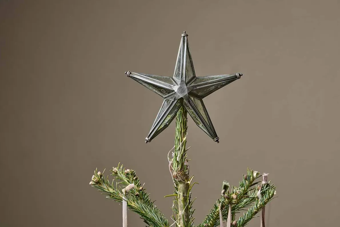 Bakara Star Tree Topper - Antique Silver