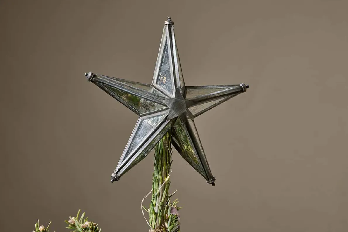 Bakara Star Tree Topper - Antique Silver