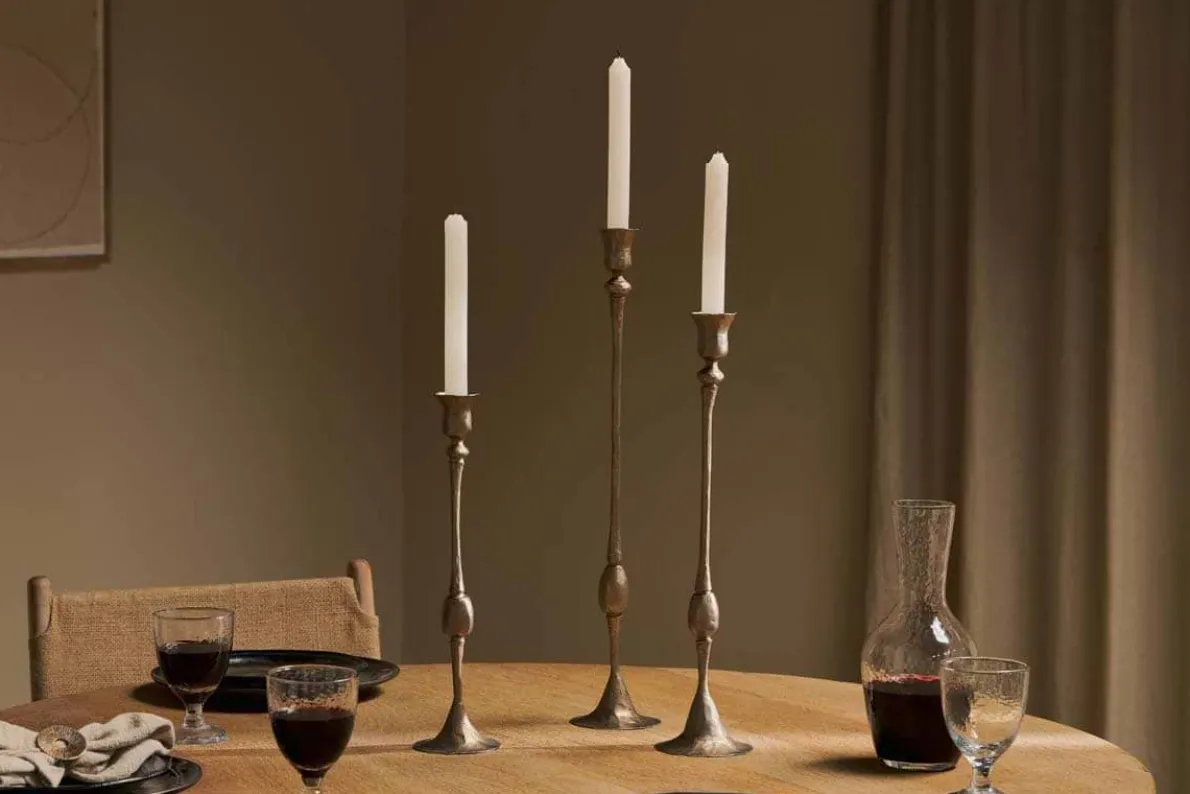 Chaipat Candlestick - Antique Brass