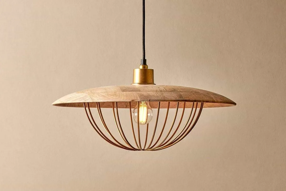 Chakai Wood & Metal Pendant - Large