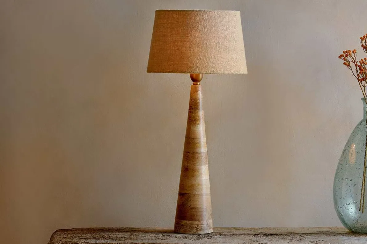 Chameli Mango Wood Table Lamp - Natural