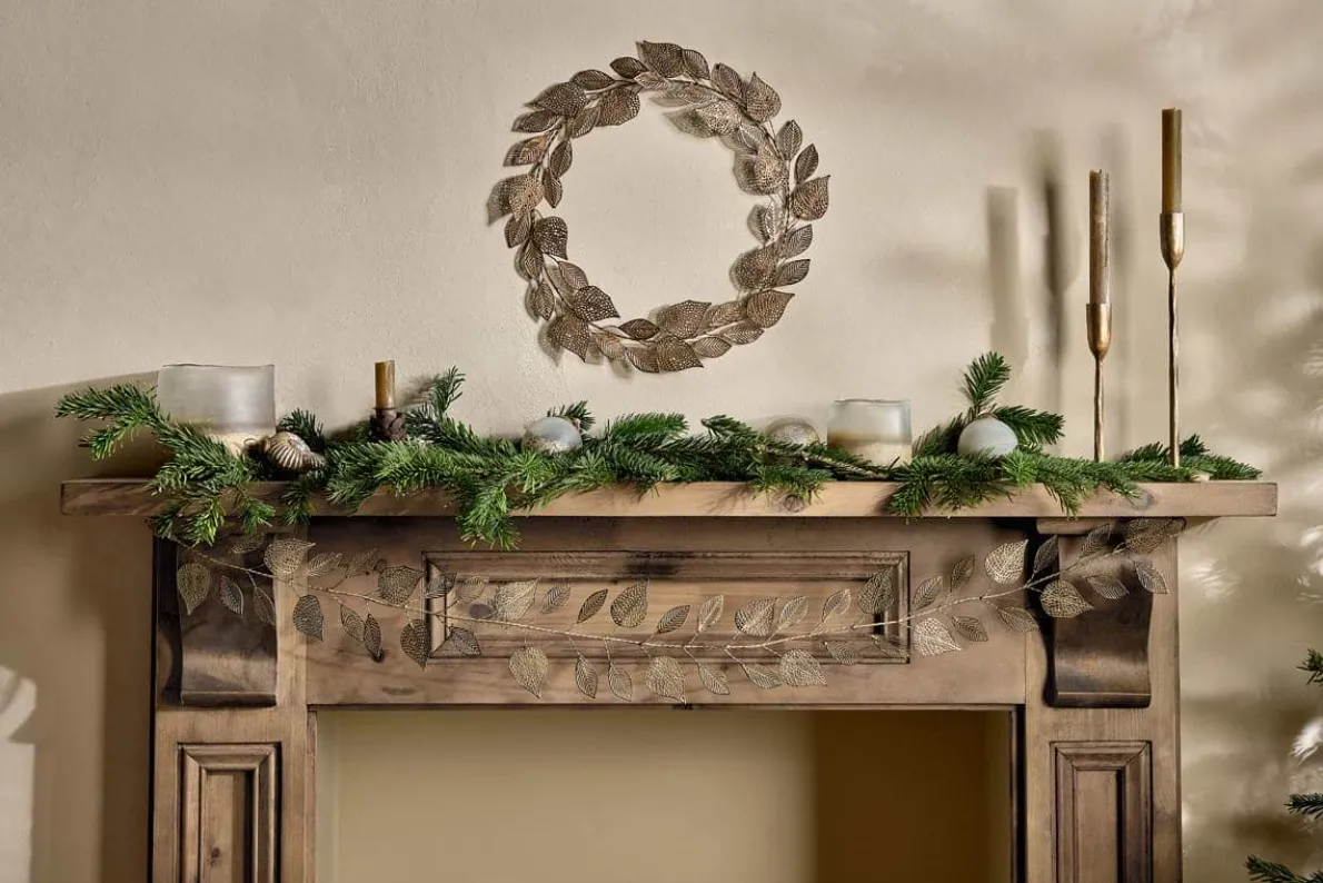 Charita Wreath - Antique Brass