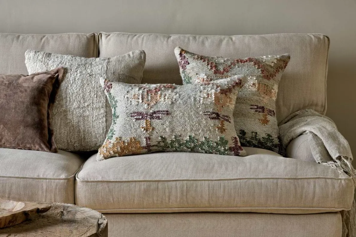 Dantri Jute & Cotton Cushion Cover - Soft Grey