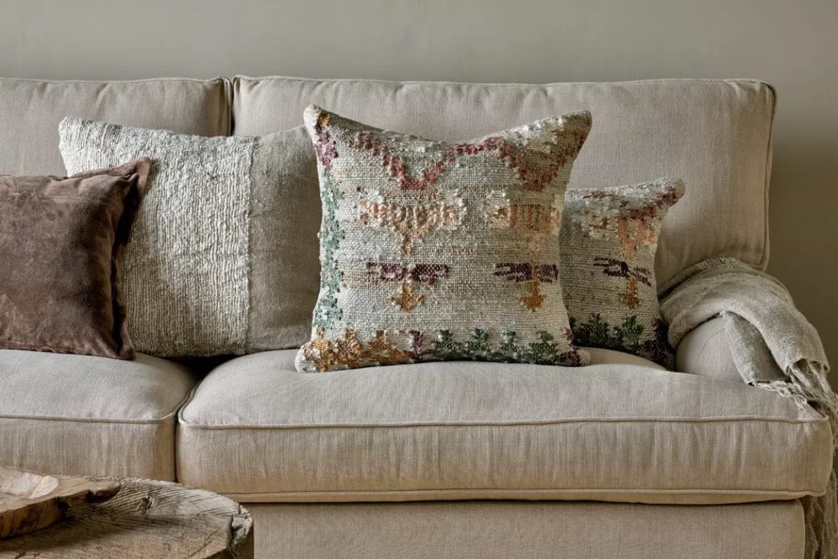 Dantri Jute & Cotton Cushion Cover - Soft Grey