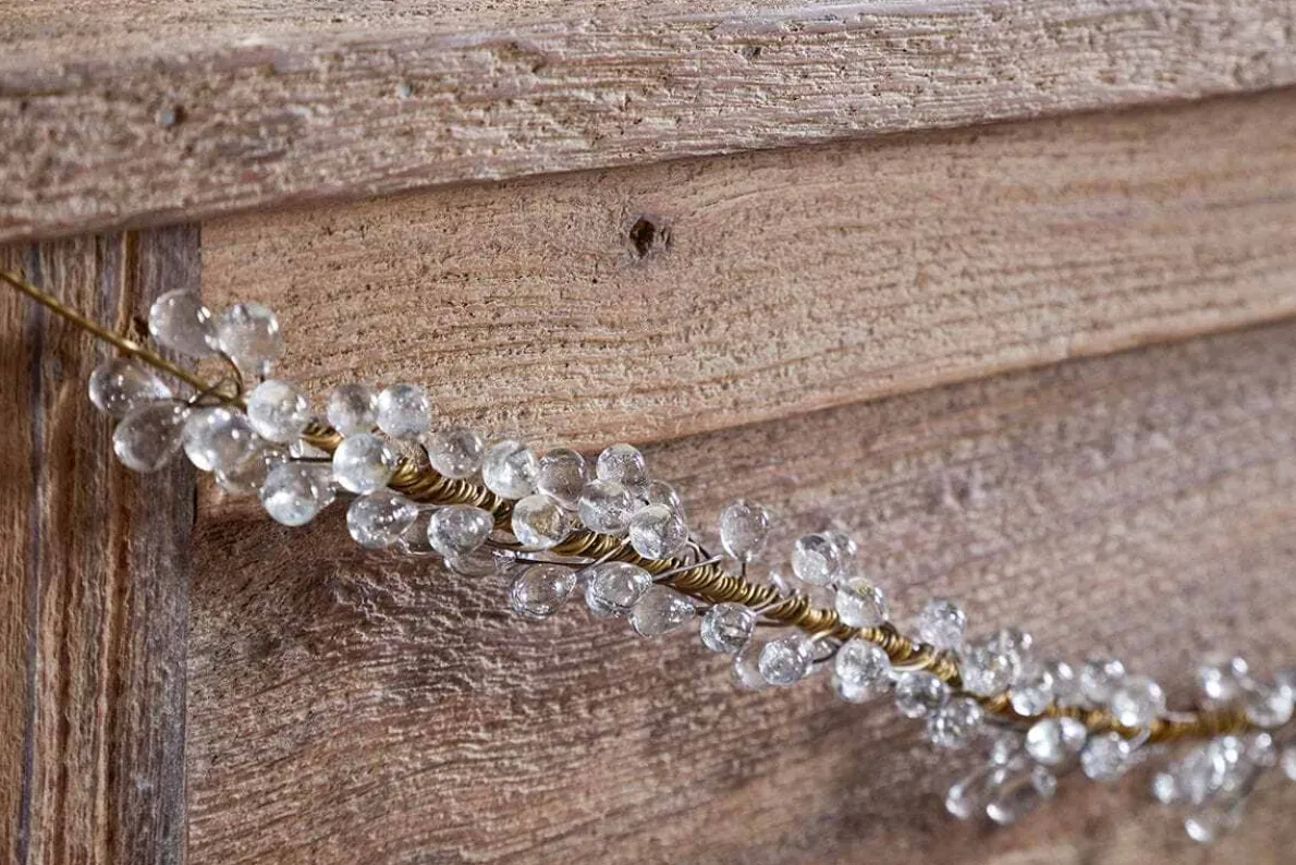 Danvi Glass Drop Garland - Brass & Clear