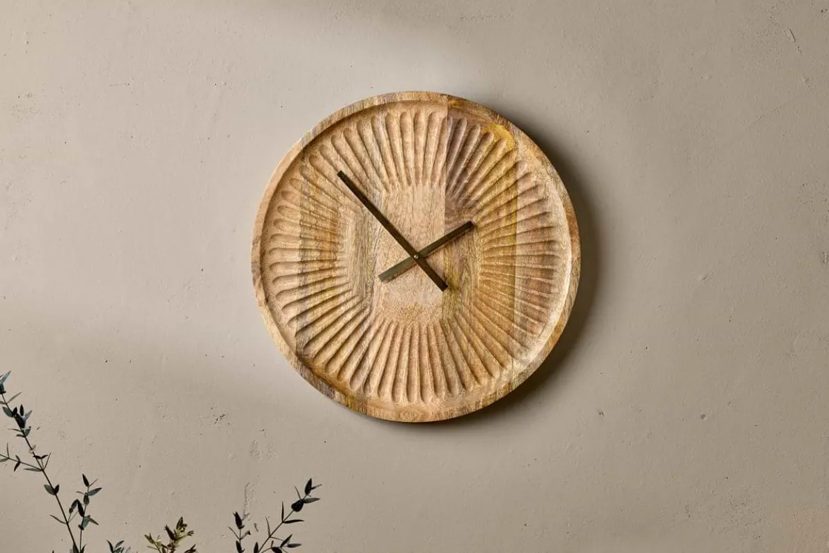 Deevena Mango Wood Clock