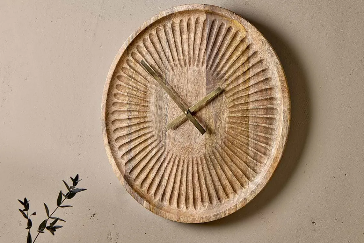 Deevena Mango Wood Clock