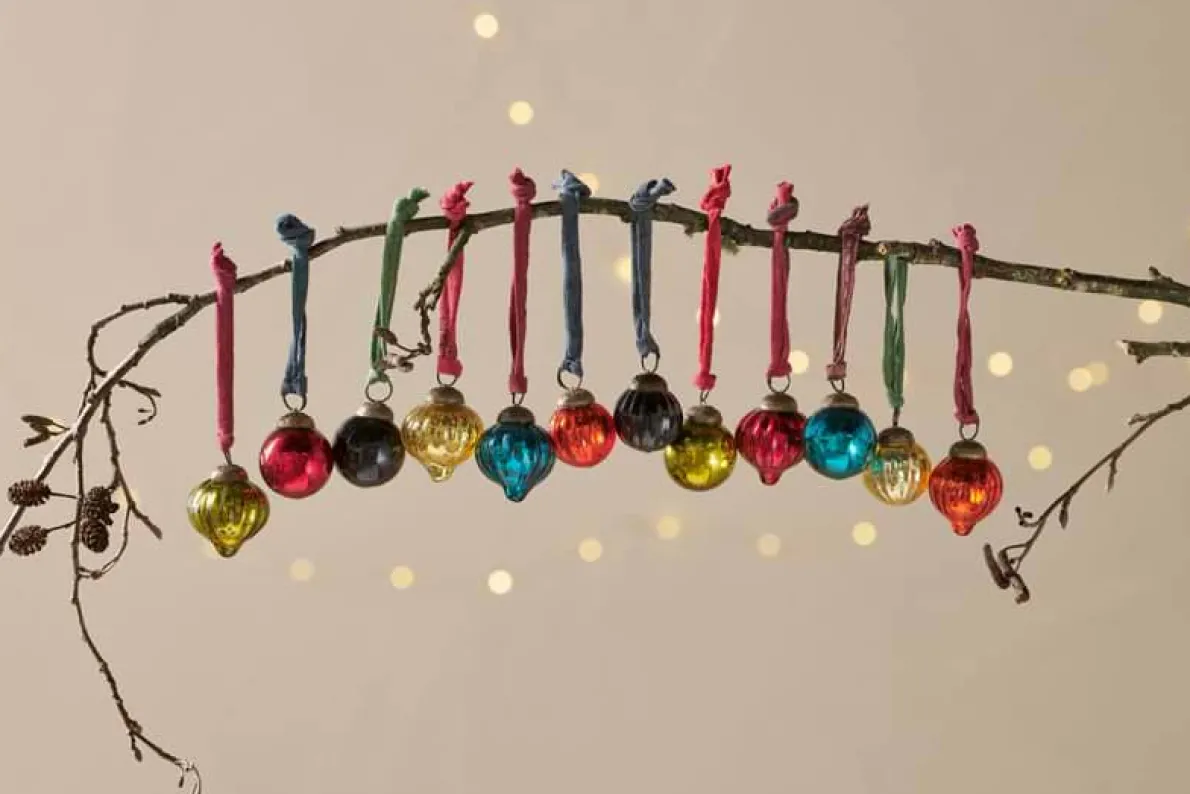 Dew Drop Baubles - Mixed Antique - (Set of 12)