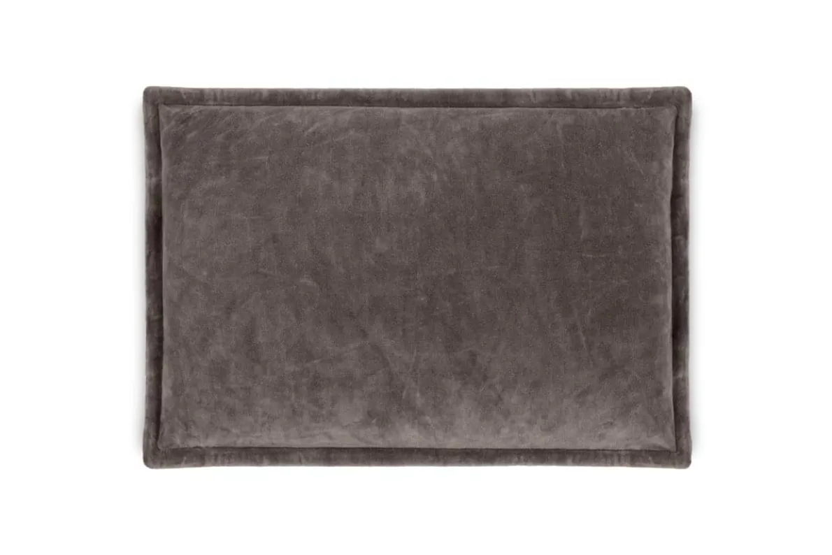 Dhara Velvet Cushion Cover - Charcoal