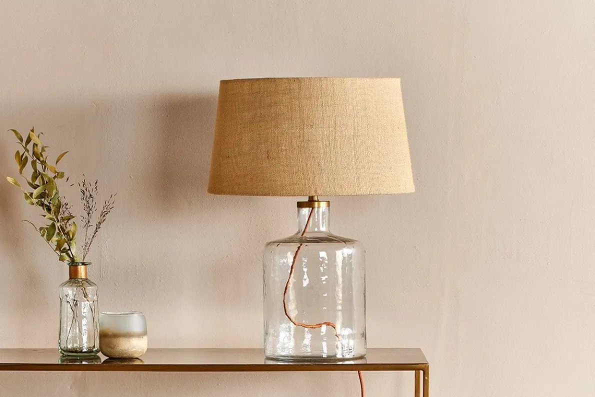 Edina Recycled Glass Table Lamp - Clear - Small