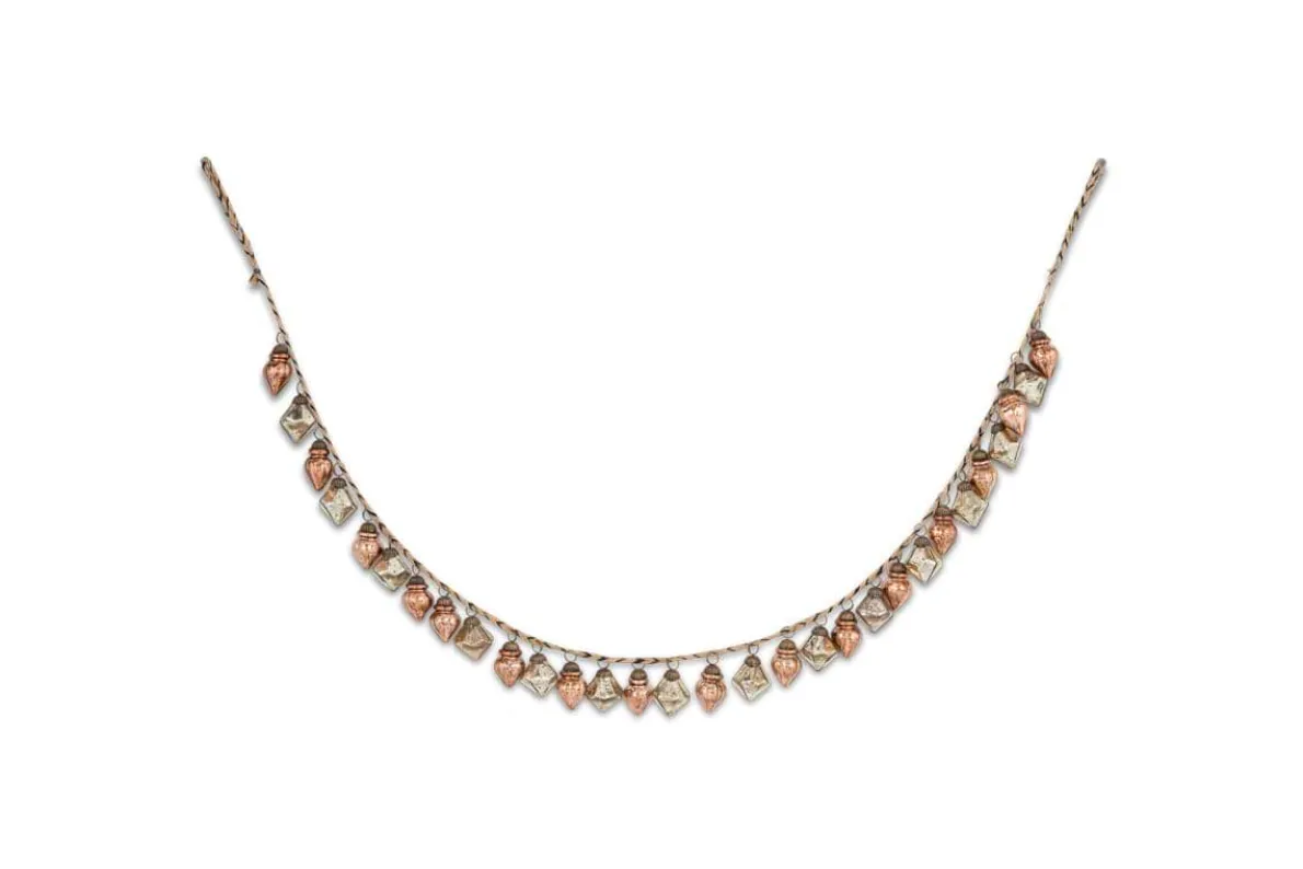 Ekiti Bauble Garland - Antique Gold & Rust
