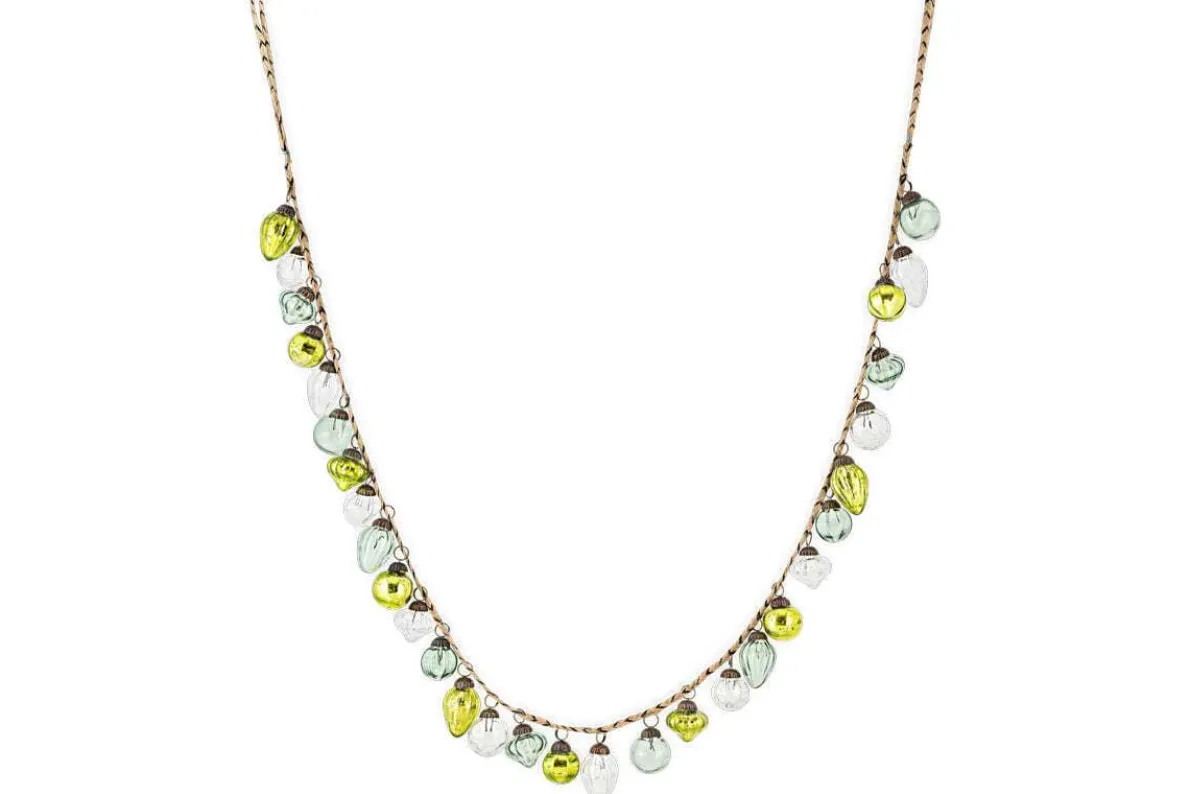 Ekiti Bauble Garland - Mixed Green & Clear
