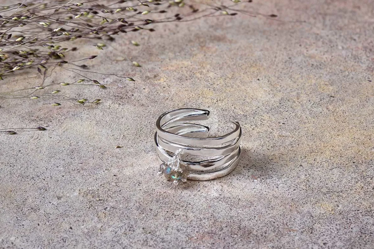 Elina Labradorite Ring - Silver