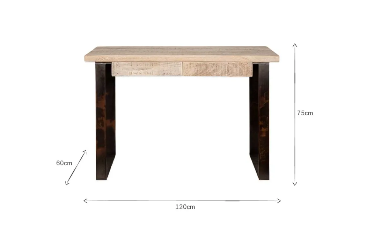 Fia Mango Wood Desk - Natural