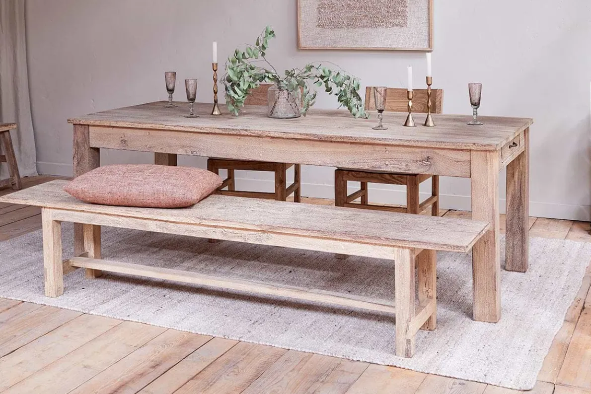 Fioni Reclaimed Wood Bench - Natural