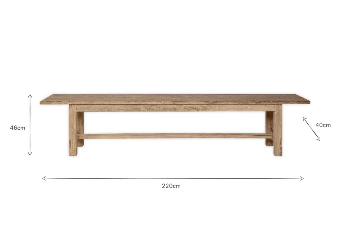 Fioni Reclaimed Wood Bench - Natural