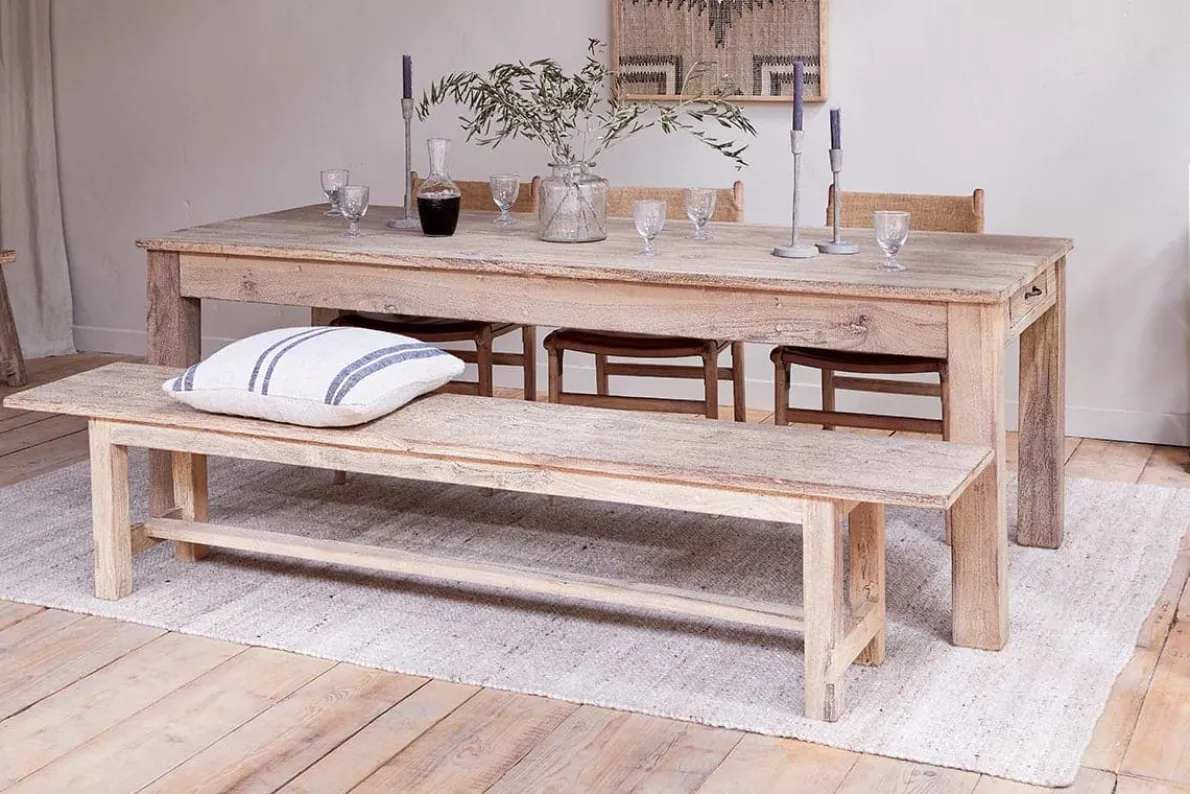 Fioni Reclaimed Wood Dining Table - Natural