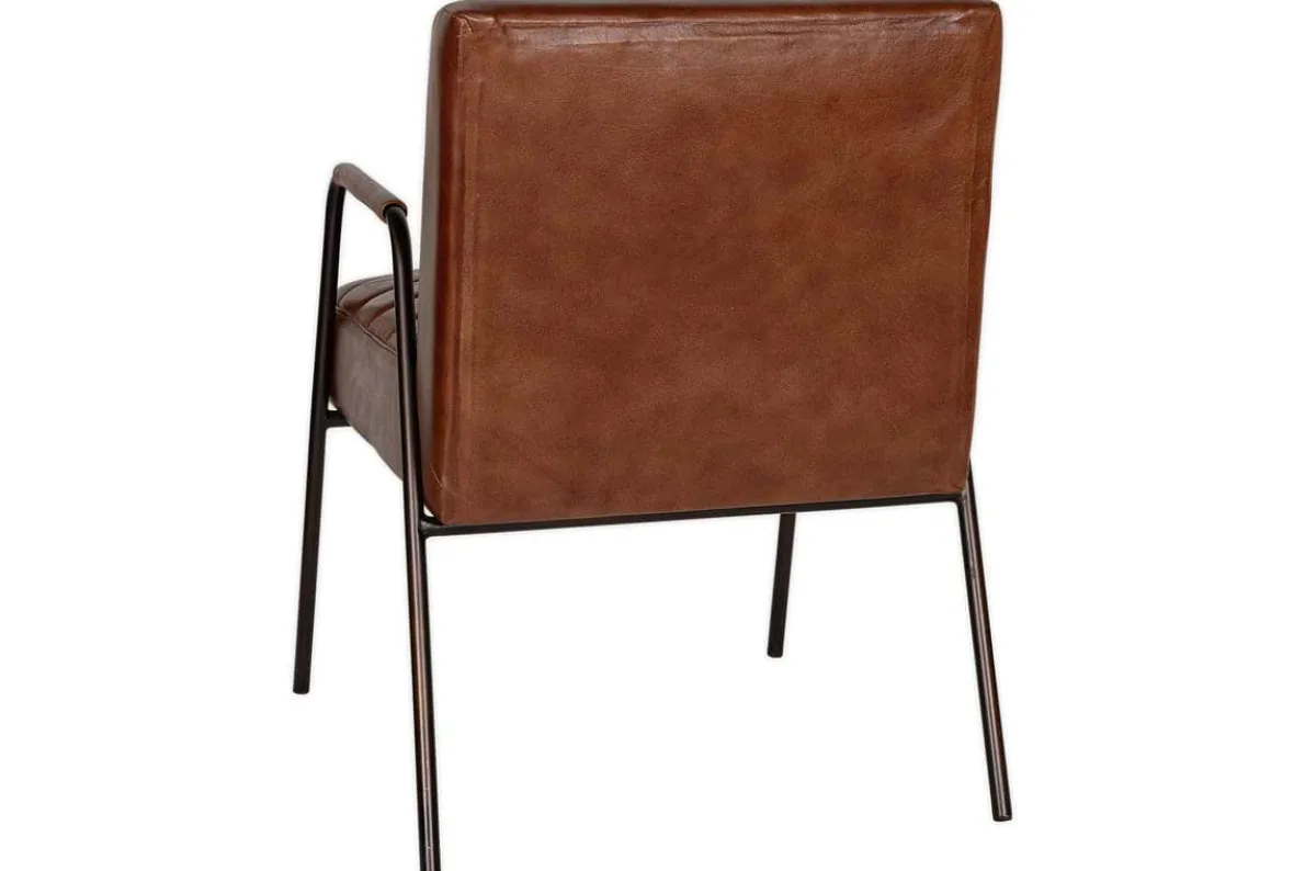 Hadithi Leather Occasional Chair - Chocolate Brown