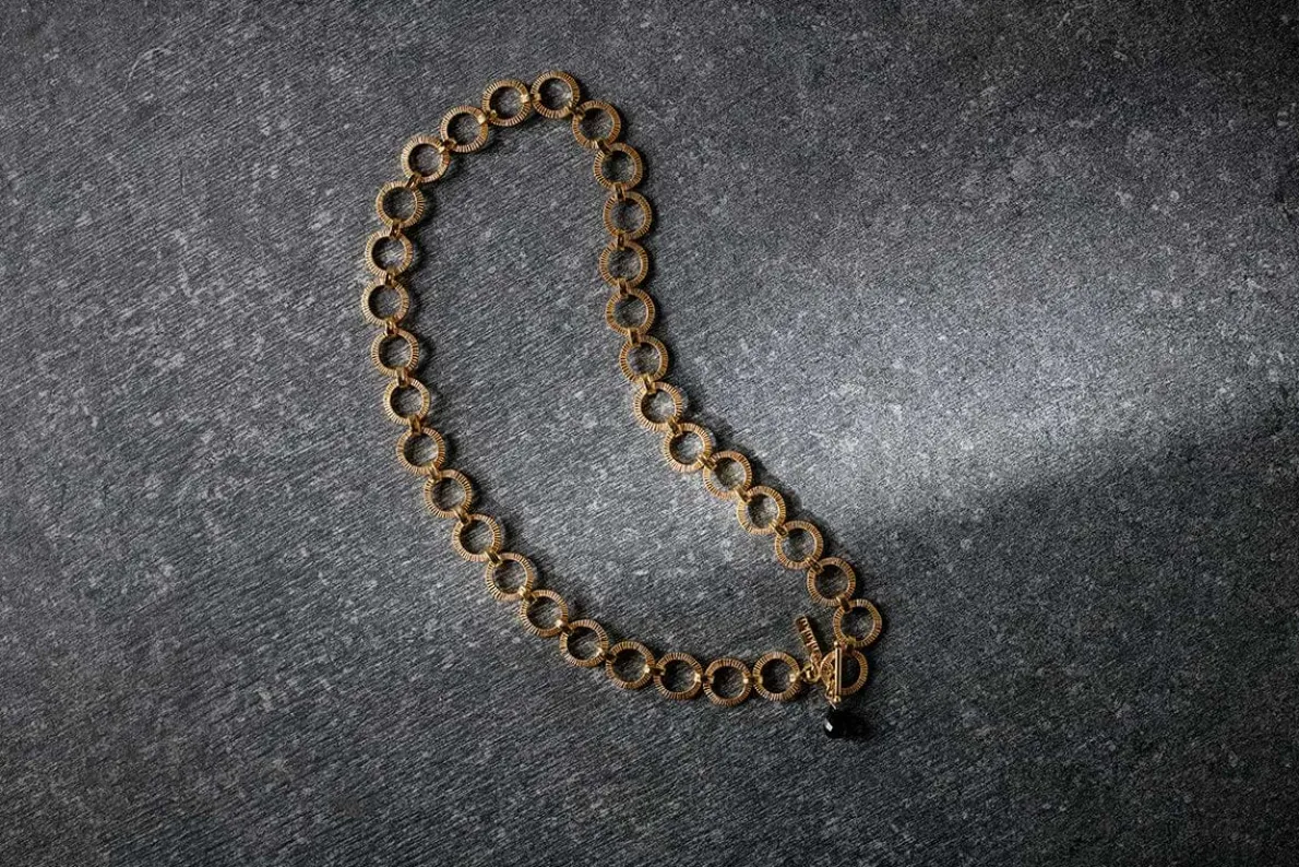 Hara Onyx Necklace - Gold