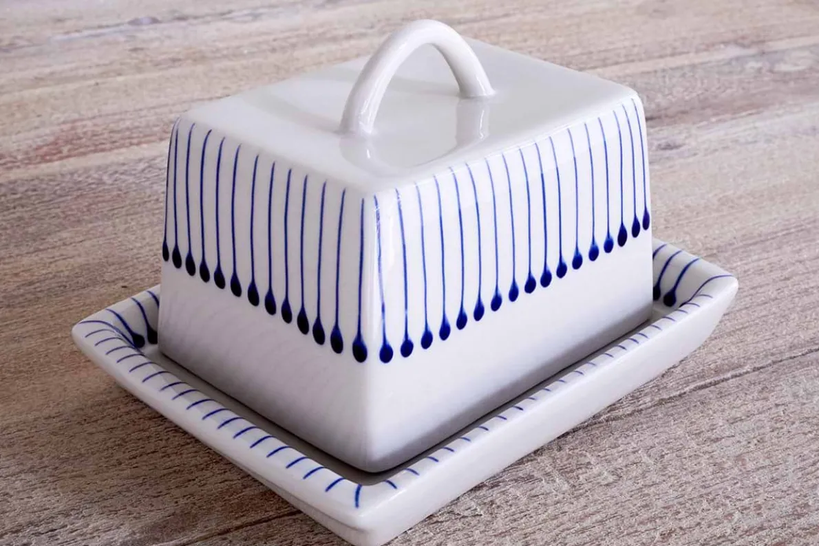 Iba Butter Dish - Indigo