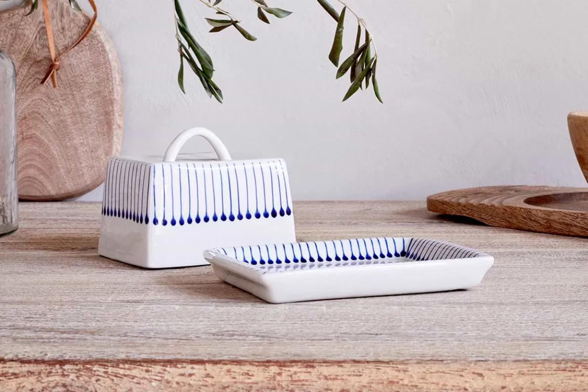 Iba Butter Dish - Indigo