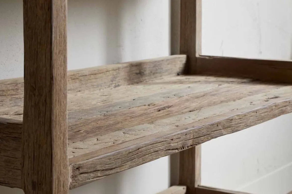 Ibo Reclaimed Wood Pantry Standing Shelves - Natural