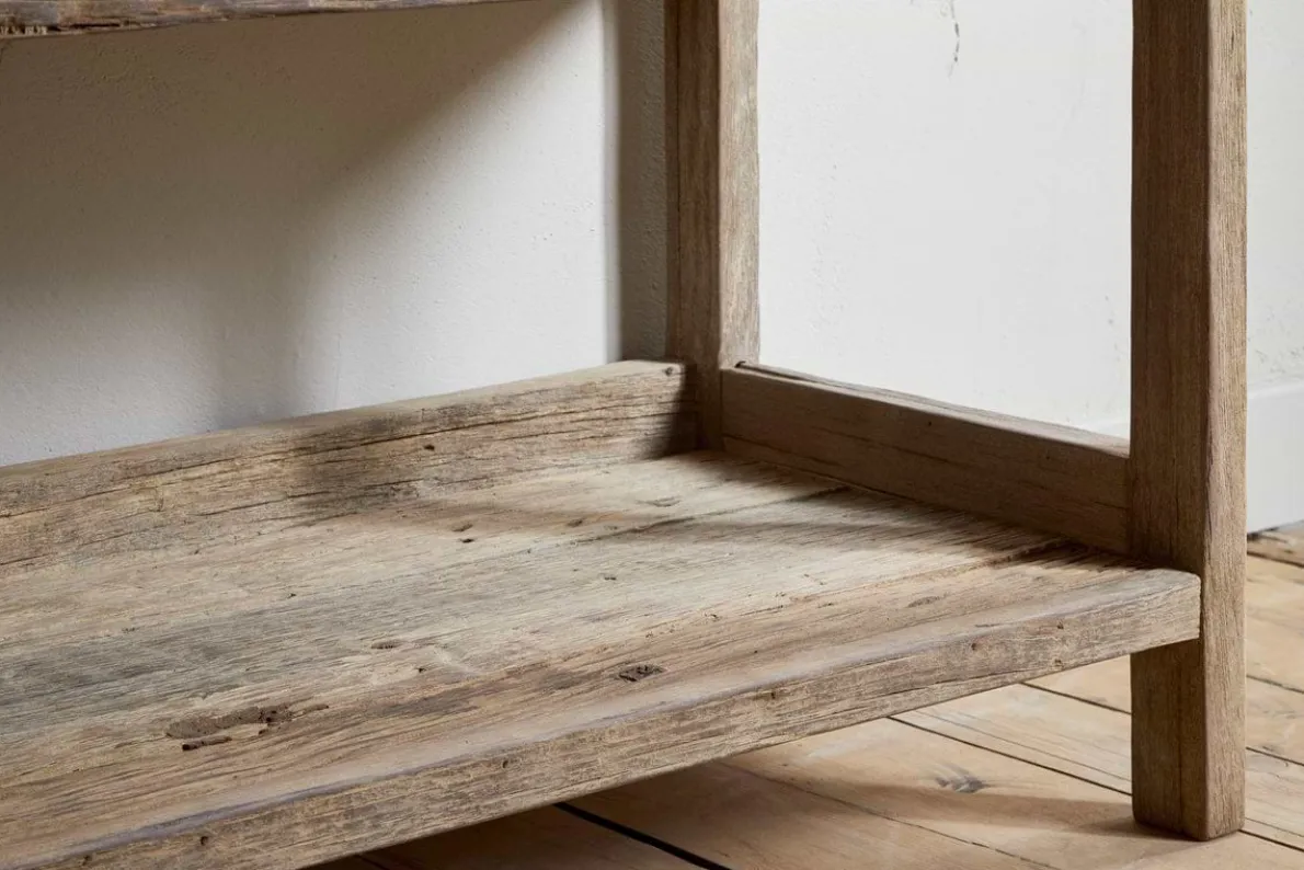 Ibo Reclaimed Wood Pantry Standing Shelves - Natural