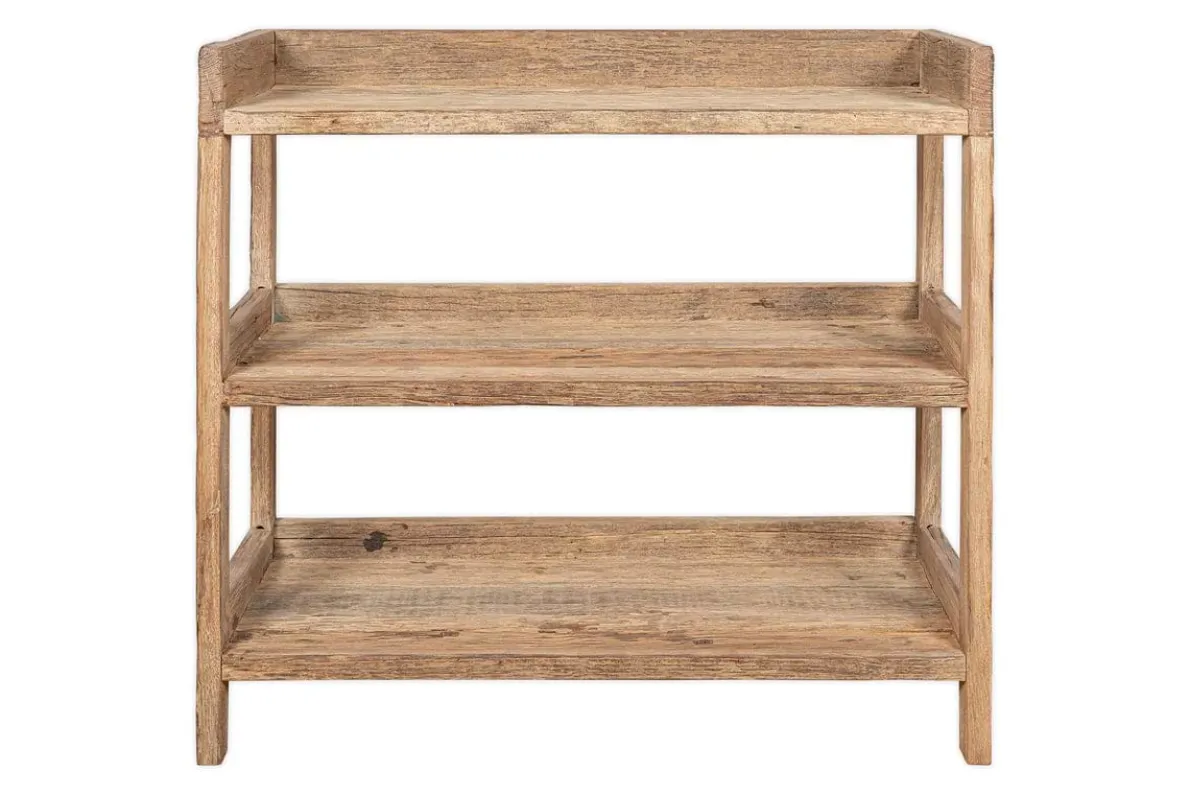 Ibo Reclaimed Wood Pantry Standing Shelves - Natural