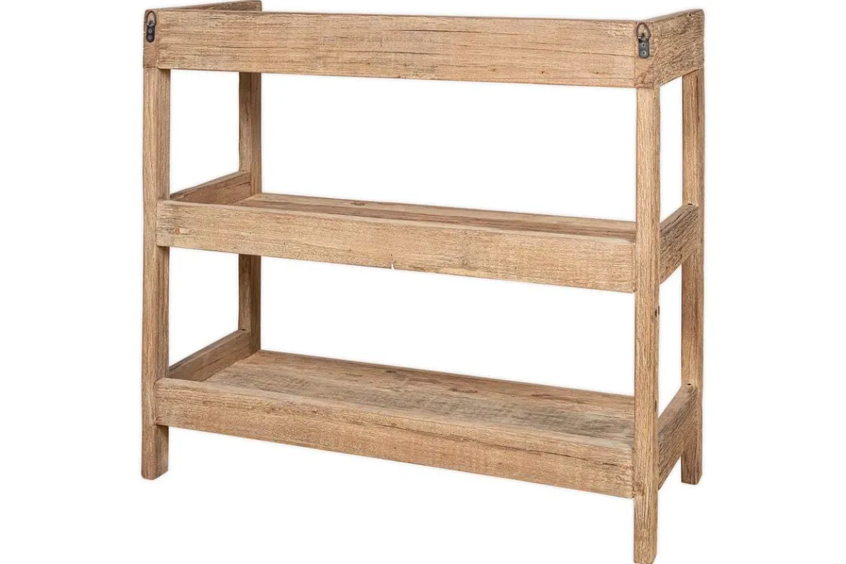 Ibo Reclaimed Wood Pantry Standing Shelves - Natural