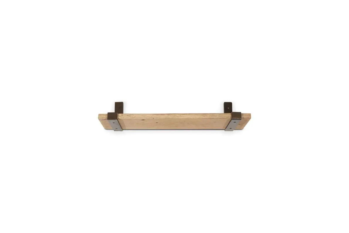 Ibo Reclaimed Wood & Iron Shelf - Natural